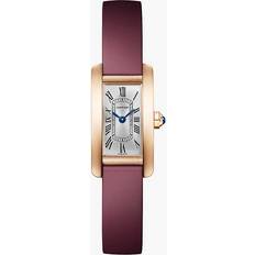 Cartier Unisex Wrist Watches Cartier Rose Gold Crwgta0275 Tank Americaine Mini 18ct Rose-gold and Leather 1 Size ROSE GOLD