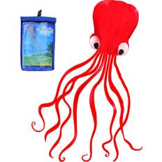 Kite Hengda Kite Software Octopus Flyer Long Colorful Tail for 31-Inch x 157-Inch Long, Large, Red