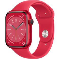 Watch Series 8 Cellular 45mm Aluminum Red Sport Band M/L