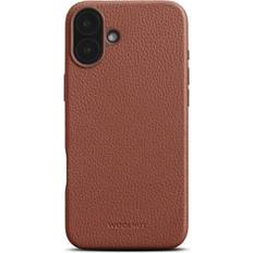 Woolnut Mobiltilbehør Woolnut iPhone 16 Plus Ægte Læder Cover MagSafe Kompatibel Brun