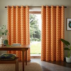 Orla Kiely Linear Stem Curtain - Burnt Orange 229 cm Width x 229 cm Drop