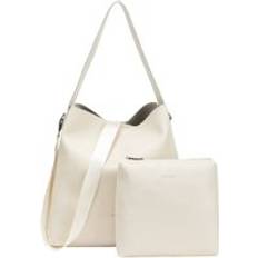 Claudia Canova Womens Mono Tote Bag Stone One Size