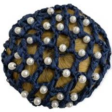 Equetech Hair Tie Net With Beads For Women - Bleu