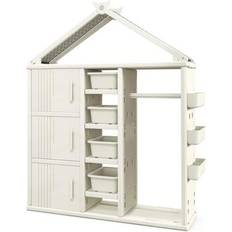 Storage Costway Kids Storage Closet White