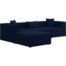 Blue - U-Sofas 108" Wide Reversible Modular Corner w/ Ottoman 26.0 H x 108.0 W x 72.0 D in Blue Sofa 6 Seater