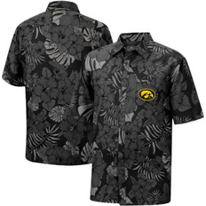 Colosseum Men's Black Iowa Hawkeyes The Dude Camp Button-Up Shirt Black