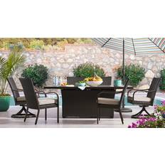 Patio Dining Sets Member's Mark Heritage 7-Piece Fire Pit Patio Dining Set