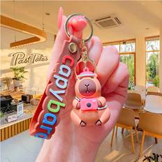 Wallets & Key Holders RYWOLT Keychain Capybara Doll Pendant Silicone Bag