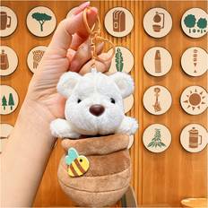 Wallets & Key Holders Veishet Cute Plush Honey Pot Bear Keychain Pendant - Khaki