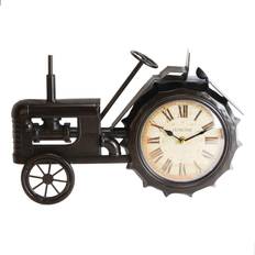 Metal Mantel - Tractor White Dial 28 cm H x 41 cm W x 5.5 cm D