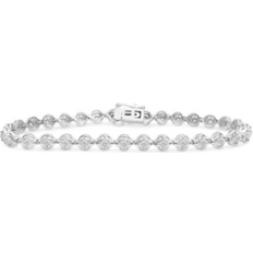 Macy's Bracelets Macy's Diamond Circle Link Bracelet 1/4 ct. t.w. in Sterling Silver, Created for Sterling Silver 7 inches