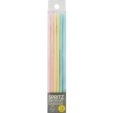 Yellow Cake Candles Spritz 12pk Iridescent Birthday Cake Candles