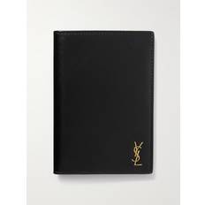 Saint Laurent Passport Covers Saint Laurent Cassandre Logo-Embellished Glossed-Leather Passport Cover - Men - Black