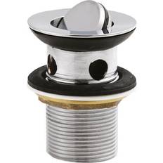 Nuie Flip Top Stainless Steel Basin Waste Chrome Slotted Modern Bathroom Sink