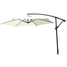 White Parasols Cantilever 2.7M Wide Hanging Garden Parasol In A Cream Colour With Crank - One Size