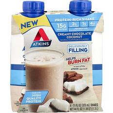 Iodine Nutritional Drinks Atkins Protein Shake Creamy Chocolate Coconut 325ml 4-pack