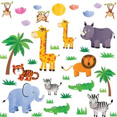 Walplus Jungle Animals Children Stickers Diy Art Pvc Green