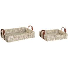 Set of Natural Light Brown Urban Trays 41 x 32 x 9 cm