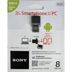Sony USB Flash Drives Sony 8gb dual micro usb 2.0 flash drive for android phones tablet & laptops