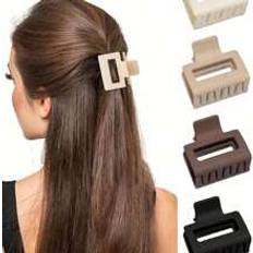 Shein Square Lightweight Plastic Hair Clip 4-pack