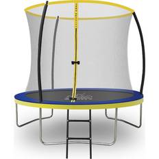 Trampoline Zero Gravity Outdoor Trampolin Ø 244cm inkl. Leiter TÜV-geprüftes Gartentrampolin Sturmsicher in 5 Minuten inkl. Aufbauvideo