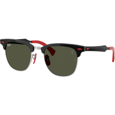Ray-Ban Scuderia Ferrari Collection RB3807M Brushed Black On Silver G-15 Green