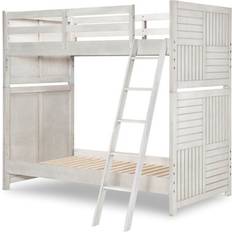 White Bunk Beds Amir Solid Wood Standard 72.0 H x 66.0 W x 80.0 D in White Bunk Bed