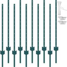 Haver & Udemiljøer VEVOR Fence Post 10 Pack Sturdy Steel - Green
