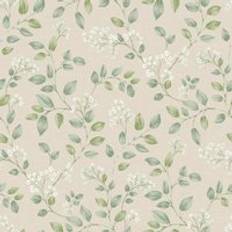 Green Wallpapers Grandeco Grandeco Forget Me Not Neutral Green Wallpaper Leaf Trail Classic Feature Wall