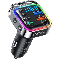 Lencent Bluetooth 5.3 FM Transmitter PD 30W QC3.0 Fast Charger
