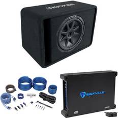 Kicker 48VCVR122 Compvr 800W 12" Car Subwoofer+Vented Sub Box+Amplifier+Amp Kit