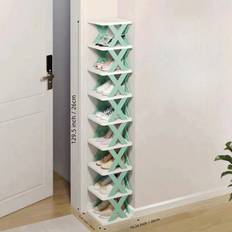 Green Shoe Racks Shein Tier Narrow Entryway Vertical Shoe Rack