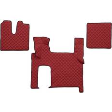 Automatten F-CORE FL06 RED Vloermatset Kunstleer Voor 3 Rood