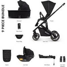 Venicci Pushchairs Venicci Empire 3in1 Plus Base Travel System Pushchair Bundle - Ultra Black