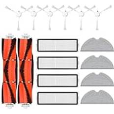 Dammsugartillbehör Chuancheng Sidorullsborste Filter Mopptyg Kit För XIAOMI MIJIA 1C STYTJ01ZHM Rengöringsmedel 2 Rullborstar 6 Sidoborstar 4 Filter