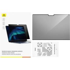 Baseus Magic Drawing Tempered Glass For MacBook Air 13.6" 2022/2024 + Cleaning Kit Transparent