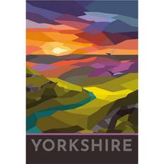Glass Posters Yorkshire Stained Glass 40 cm x 30 cm Multicoloured Poster 40x40cm