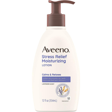 Stress Relief Moisturizing Body Lotion With Lavender, Natural Oatmeal - Purple