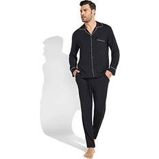 Pijamas eberjey William Pajama Set Black/Ivory Medium