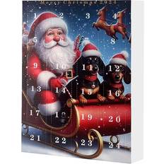 Advent Calendars STOYOTU Style B 2024 Advent Calendar Dachshunds Christmas Vacation Advent Calendar Collectible Funny Dog Set Gifts