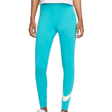 Turquoise - Women Pants & Shorts Nike Sportswear Classics Women's High Waisted Graphic Leggings - Dusty Cactus/Sail