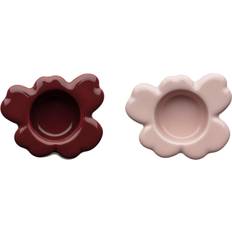 Marimekko Unikko 3x10 cm 2 Teile Rosy Grey-Reddish Brown Teelicht