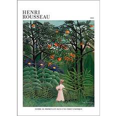 Daells Bolighus Femme Se Promenant Dans Une Foret Exotique Green/Black/Orange/White Plakat 50x70cm