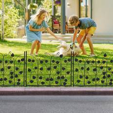 Antwerp 67 cm H x 69 cm W Included 5 Panel Garden Fence - Black