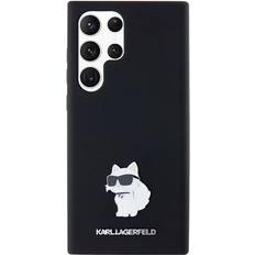 Metall Klapphüllen Karl Lagerfeld Klhcs24lsmhcnpk S24 Ultra S928 Silicone Choupette Pin Handyhülle