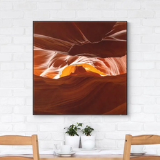 View into the Antelope Canyon Brown/Orange Décoration Murale 30x30cm