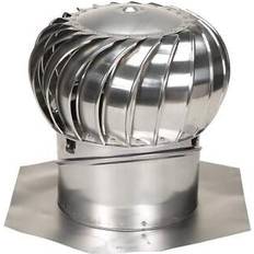 Roof Accessories Silver Air Vent Ventilation 22"H x 20"W x 20"D Aluminum Braced Wind Roof Turbine