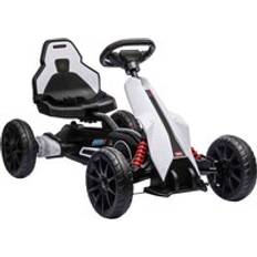 Homcom HOMCOM 12V Electric Ride-On Go Kart with Forward Reversing and Rechargeable Battery White, white