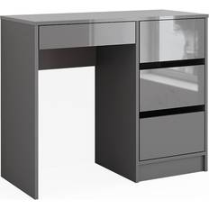 Grey Writing Desks VICCO Vicco Sherry 90 x 40 cm Mit Schubladen Schreibtisch