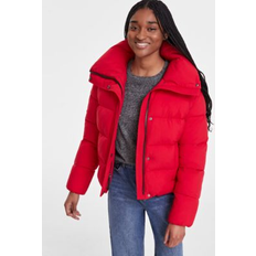 M Coats Bcbgmaxazria Women's Water-Resistant Puffer Coat Matte Lipstick